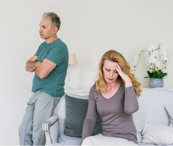 Couple facing infertility depression