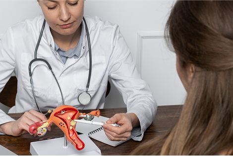 Doctor and patient pregnancy discussion