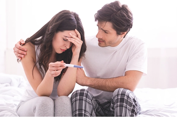 Pregnancy struggles woman disappointed image